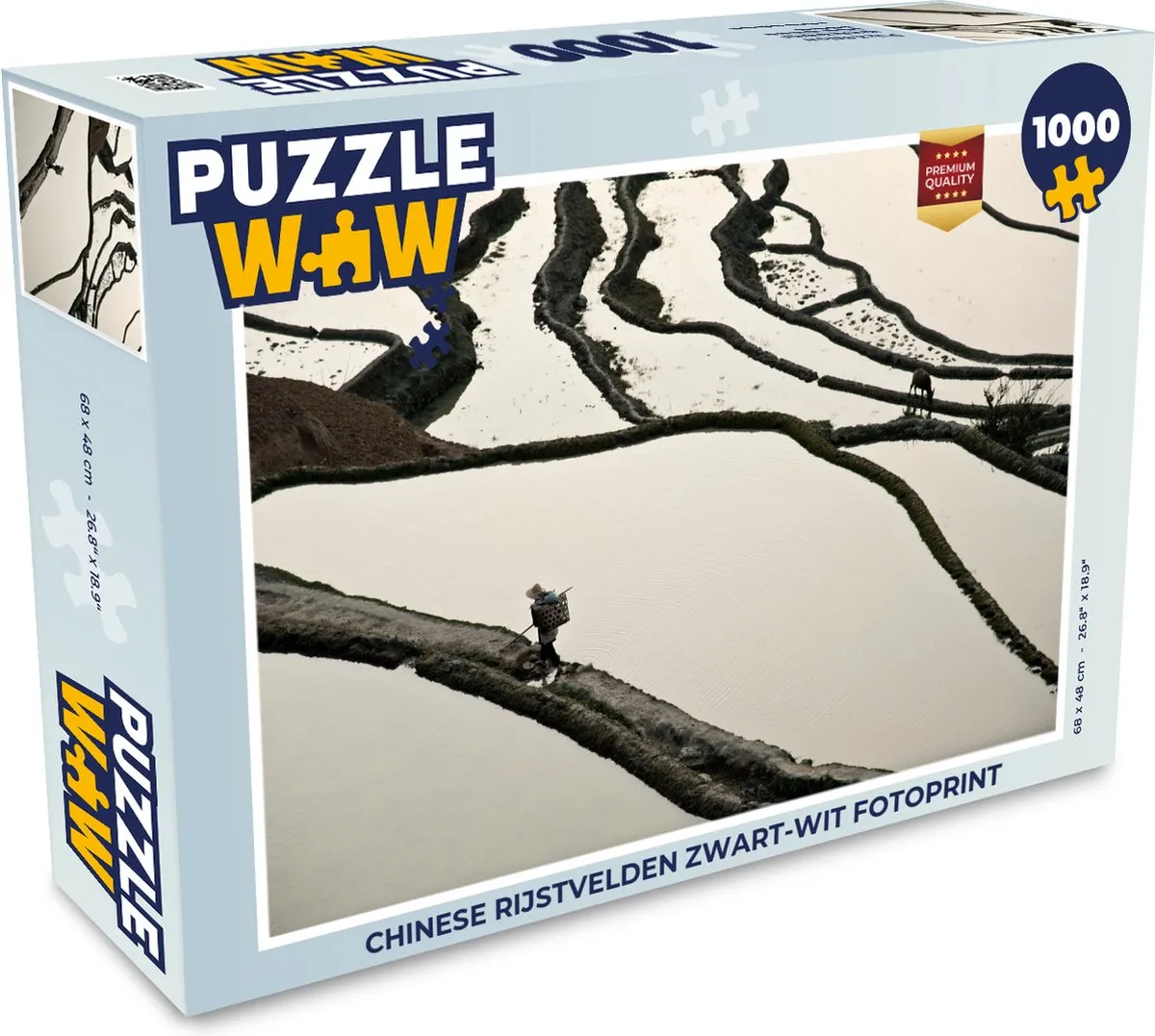 PuzzleWow Chinese Rijstvelden Legpuzzel 1000 Stuks
