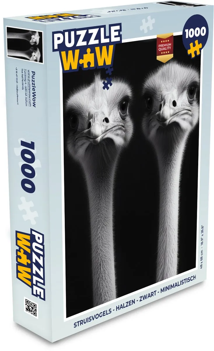 PuzzleWow Struisvogels Halzen Legpuzzel 1000 Stuks