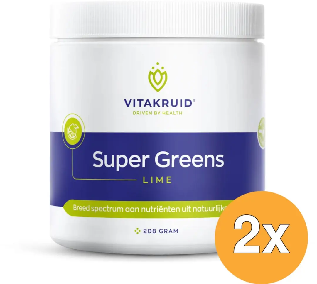 2x Vitakruid Super Greens Lime (208 gr)