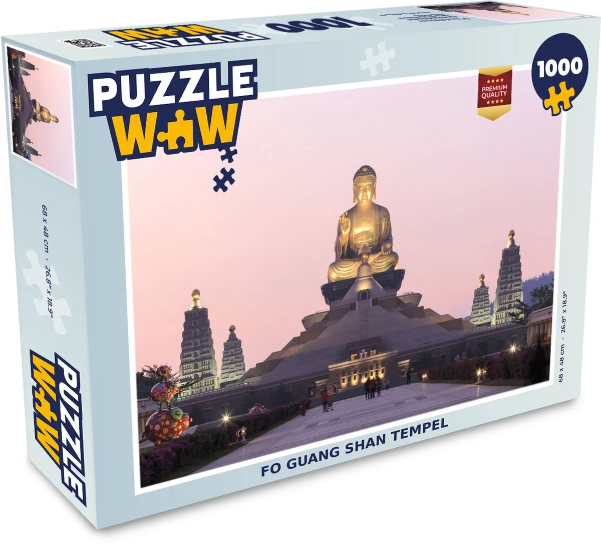 PuzzleWow Fo Guang Shan Tempel Legpuzzel 1000 Stuks