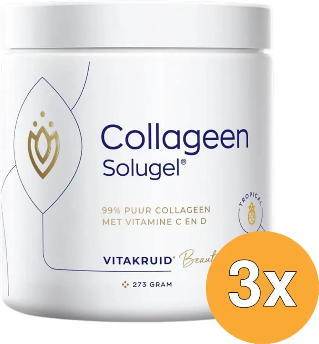 3x Vitakruid Collageen Solugel® Poeder met Vitamine C & D