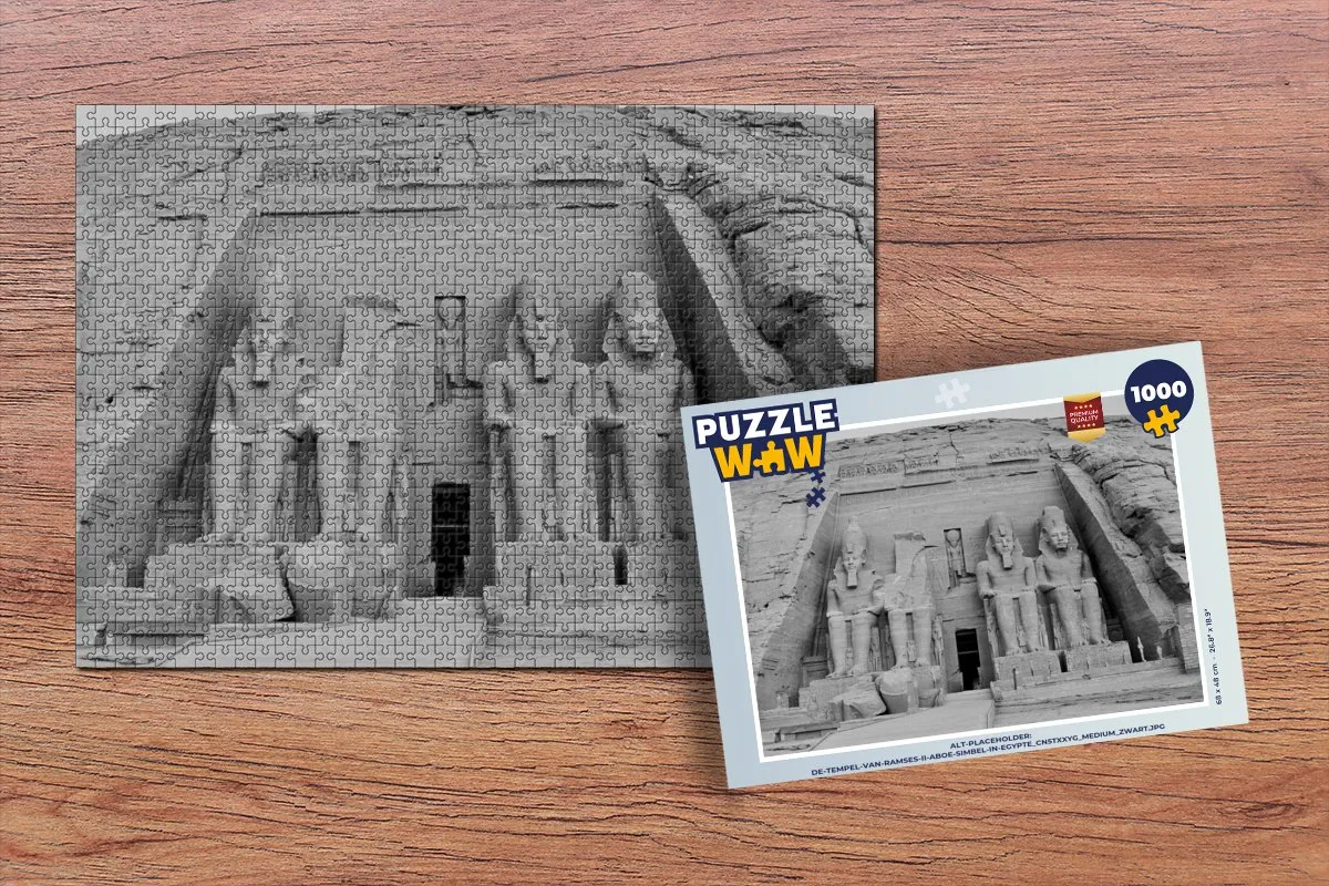 PuzzleWow Tempel van Aboe Simbel Legpuzzel 1000 Stuks - Multicolor