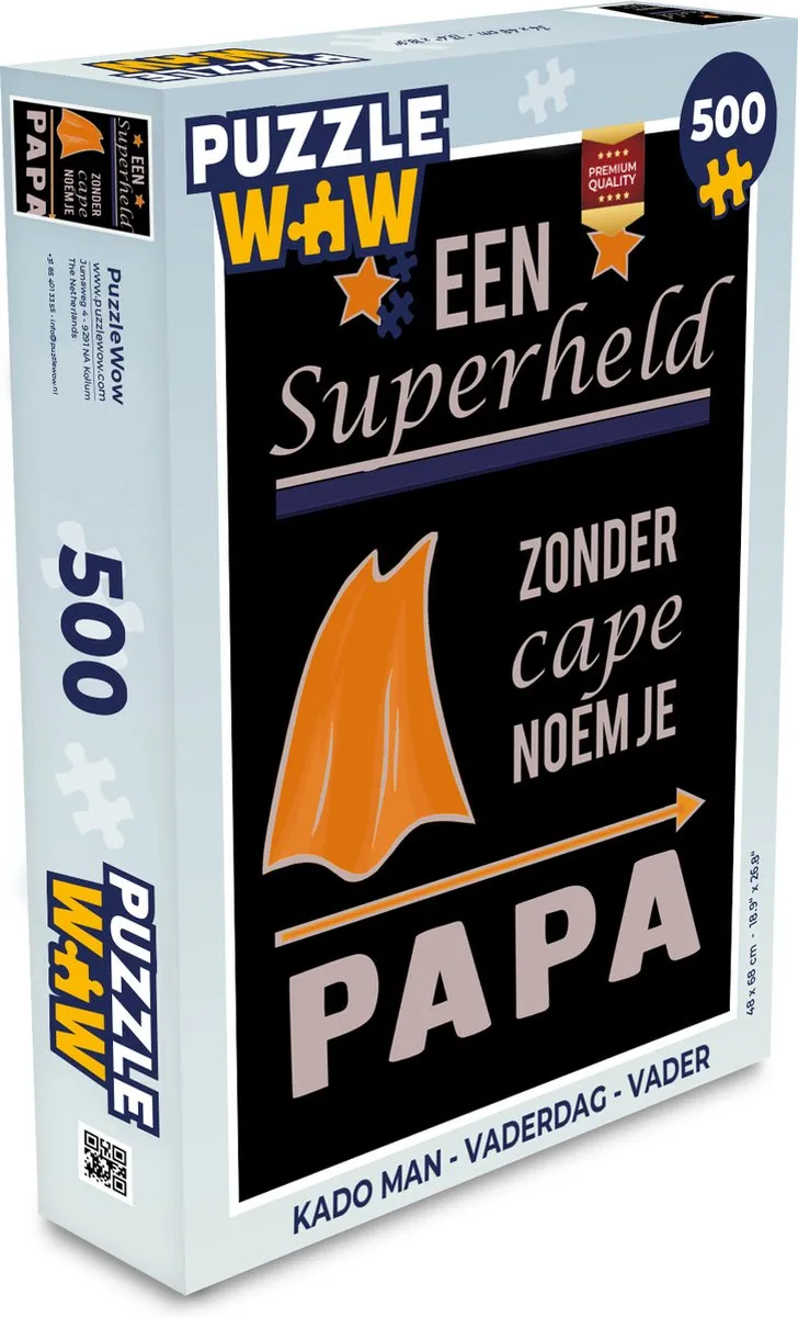 PuzzleWow Papa Quotes Legpuzzel 500 Stuks