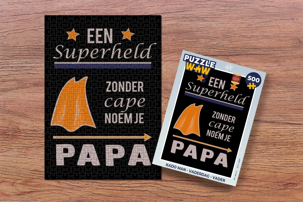 PuzzleWow Papa Quotes Legpuzzel 500 Stuks - Multicolor
