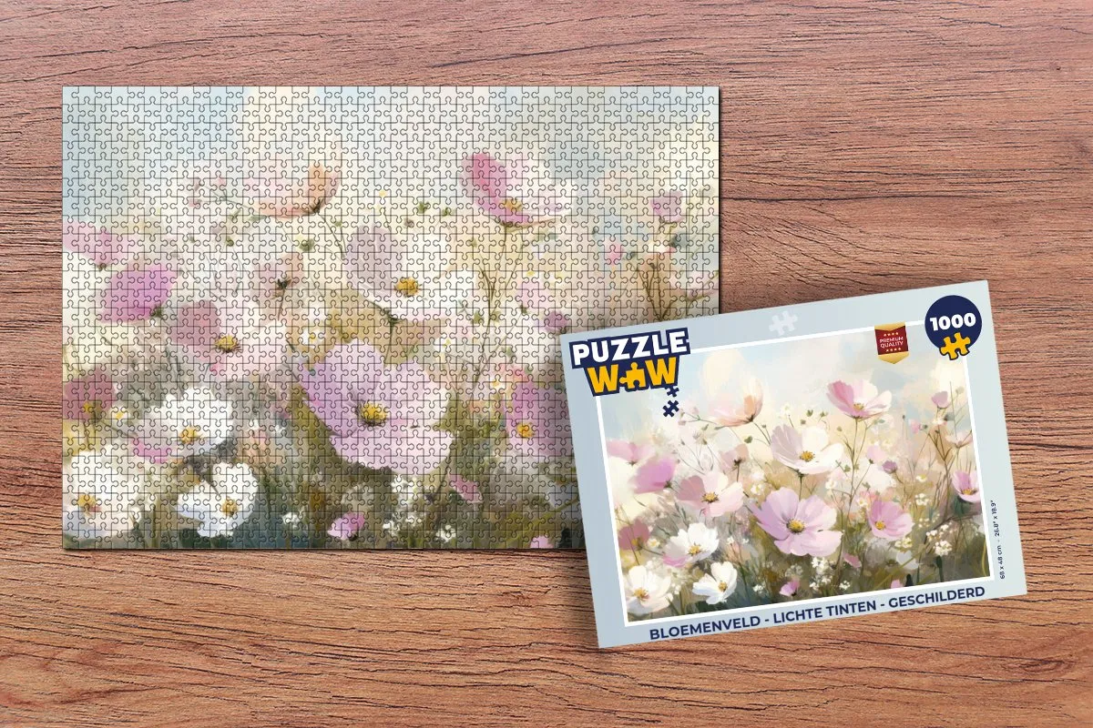 PuzzleWow Bloemenveld Legpuzzel 1000 Stuks
