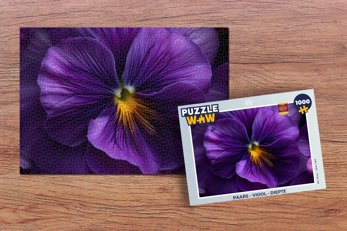 PuzzleWow Viool Paars Legpuzzel 1000 Stuks