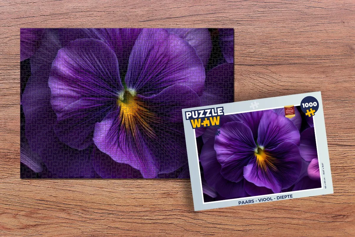 PuzzleWow Viool Paars Legpuzzel 1000 Stuks