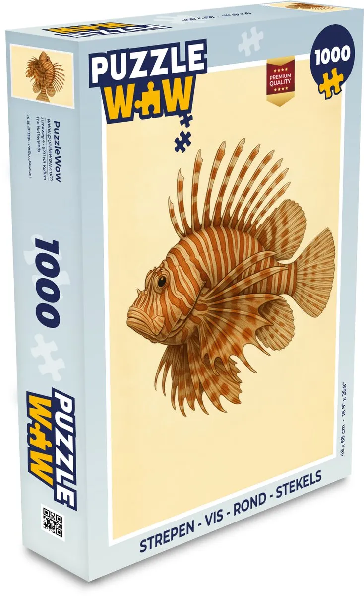 PuzzleWow Vis - Stekels Legpuzzel 1000 Stukjes