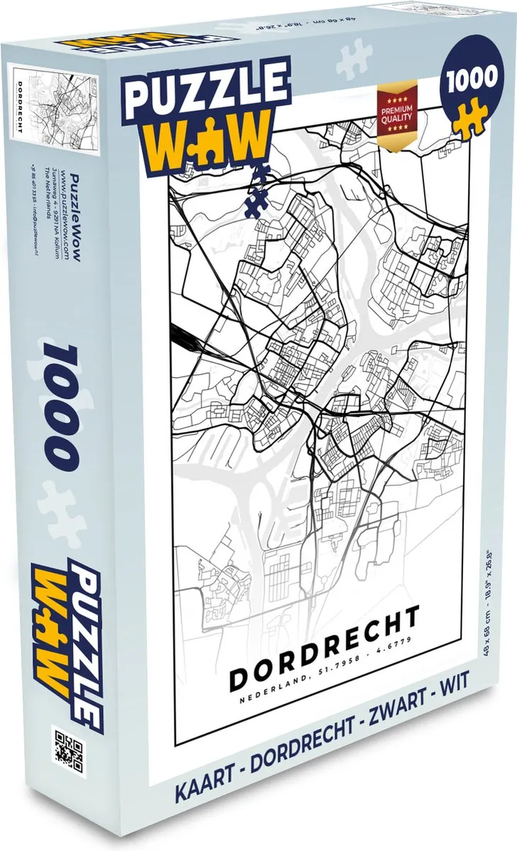 PuzzleWow Legpuzzel Dordrecht 1000 Stuks - Multicolor