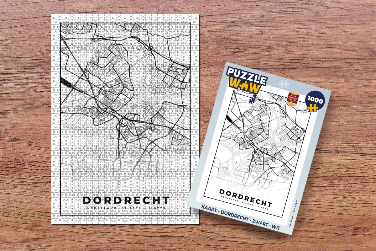 PuzzleWow Legpuzzel Dordrecht 1000 Stuks - Multicolor