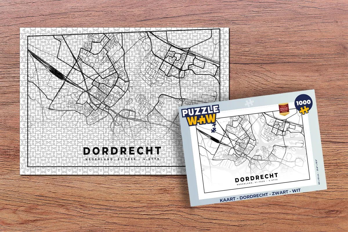 PuzzleWow Legpuzzel Dordrecht 1000 Stuks - Multicolor