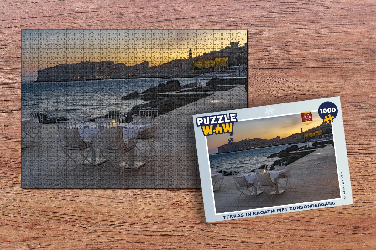 PuzzleWow Terras in Kroatië Legpuzzel 1000 Stuks