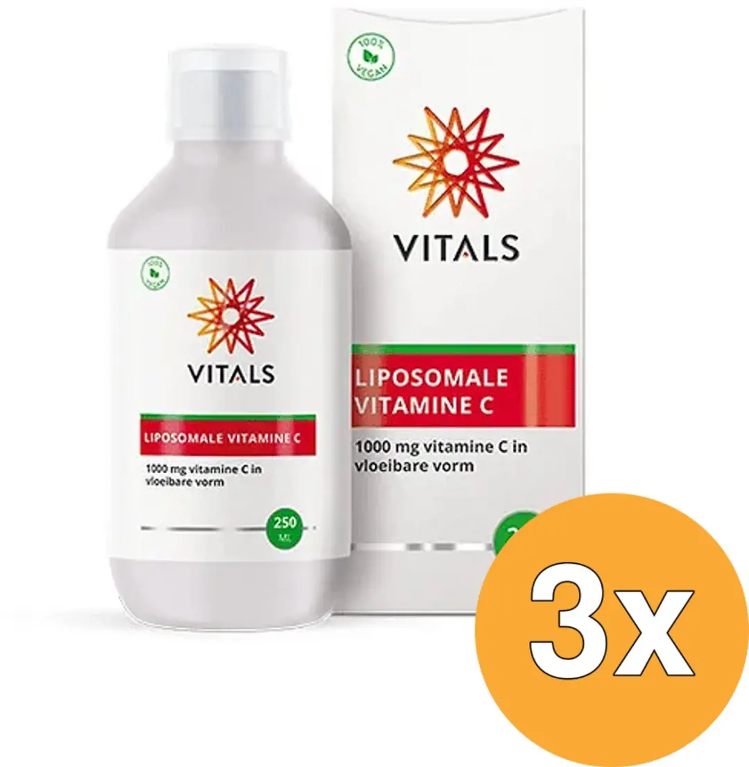 3x Vitals Liposomale Vitamine C (250 ml)