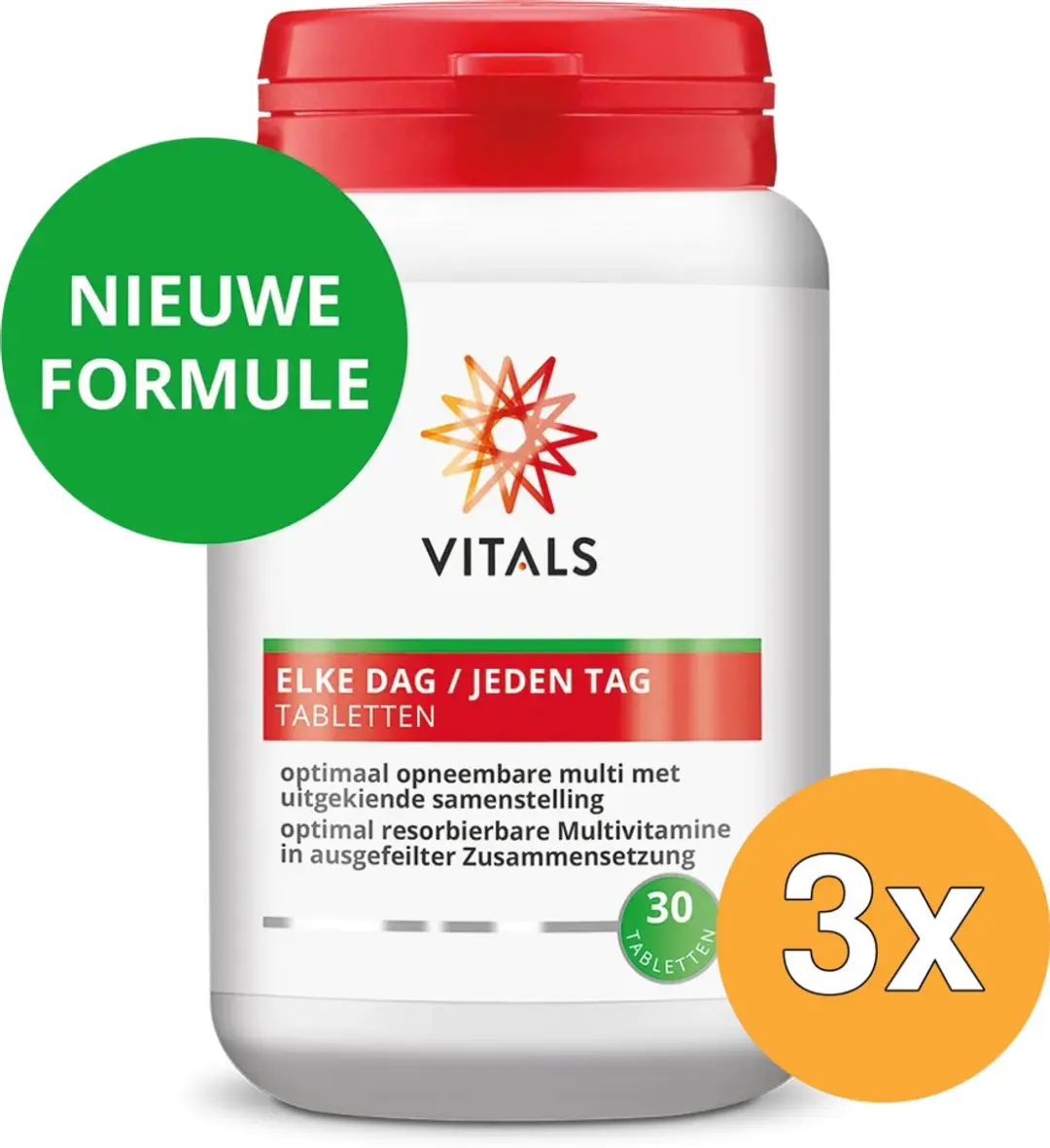 3x Vitals Elke Dag (30 tabletten)