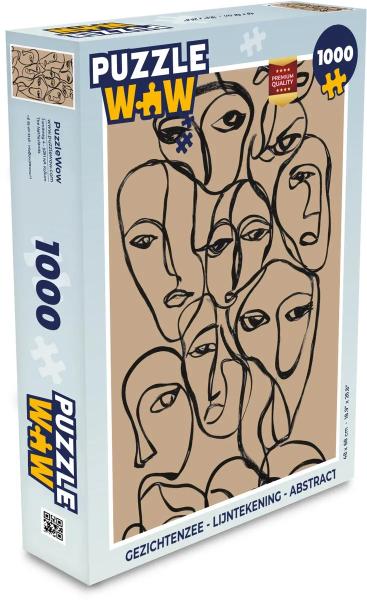 PuzzleWow Gezichtenzee Legpuzzel 1000 Stuks