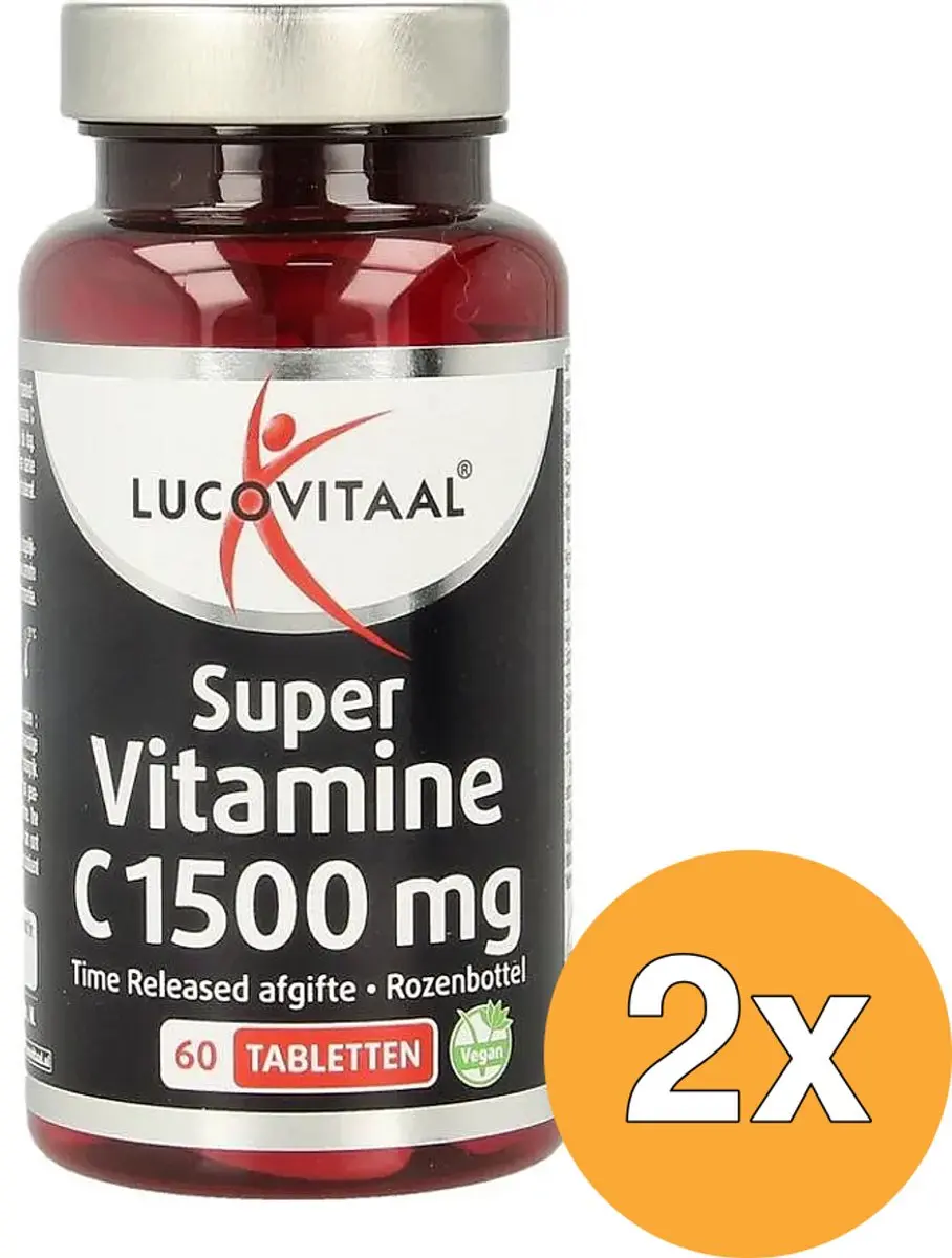 2x Lucovitaal Super Vitamine C 1500mg (60 tabletten)