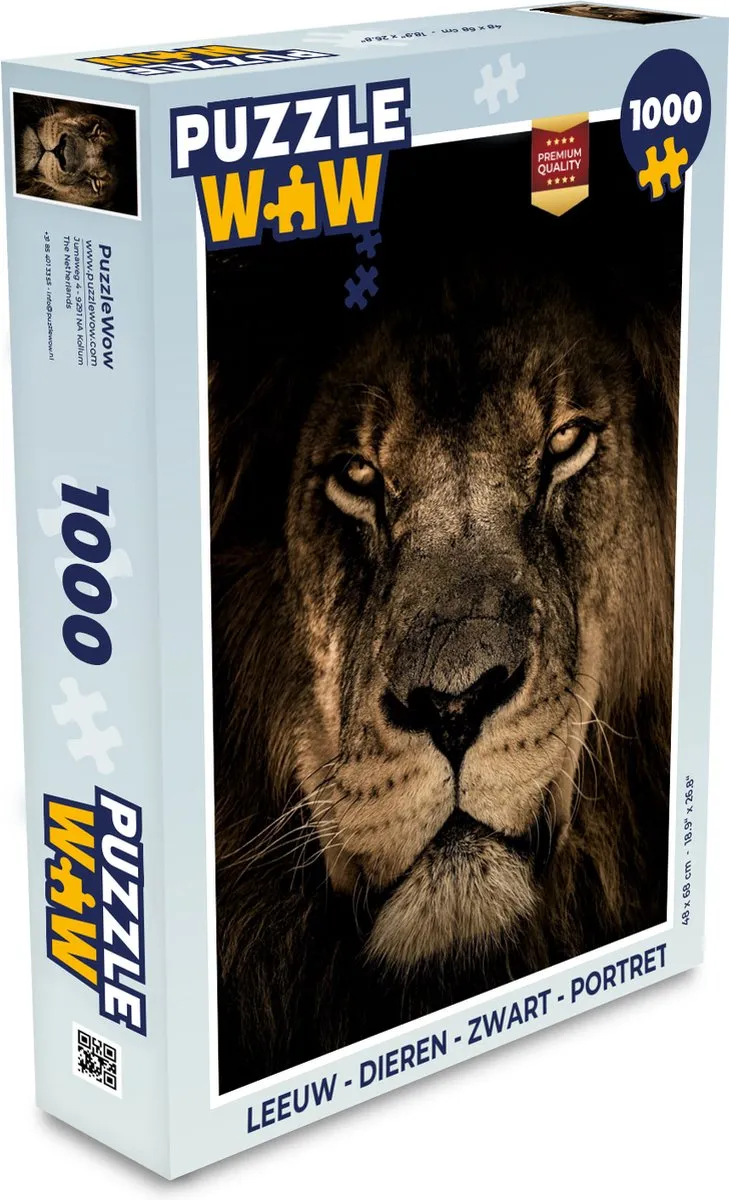 PuzzleWow Leeuw Legpuzzel 1000 Stuks - Multicolor