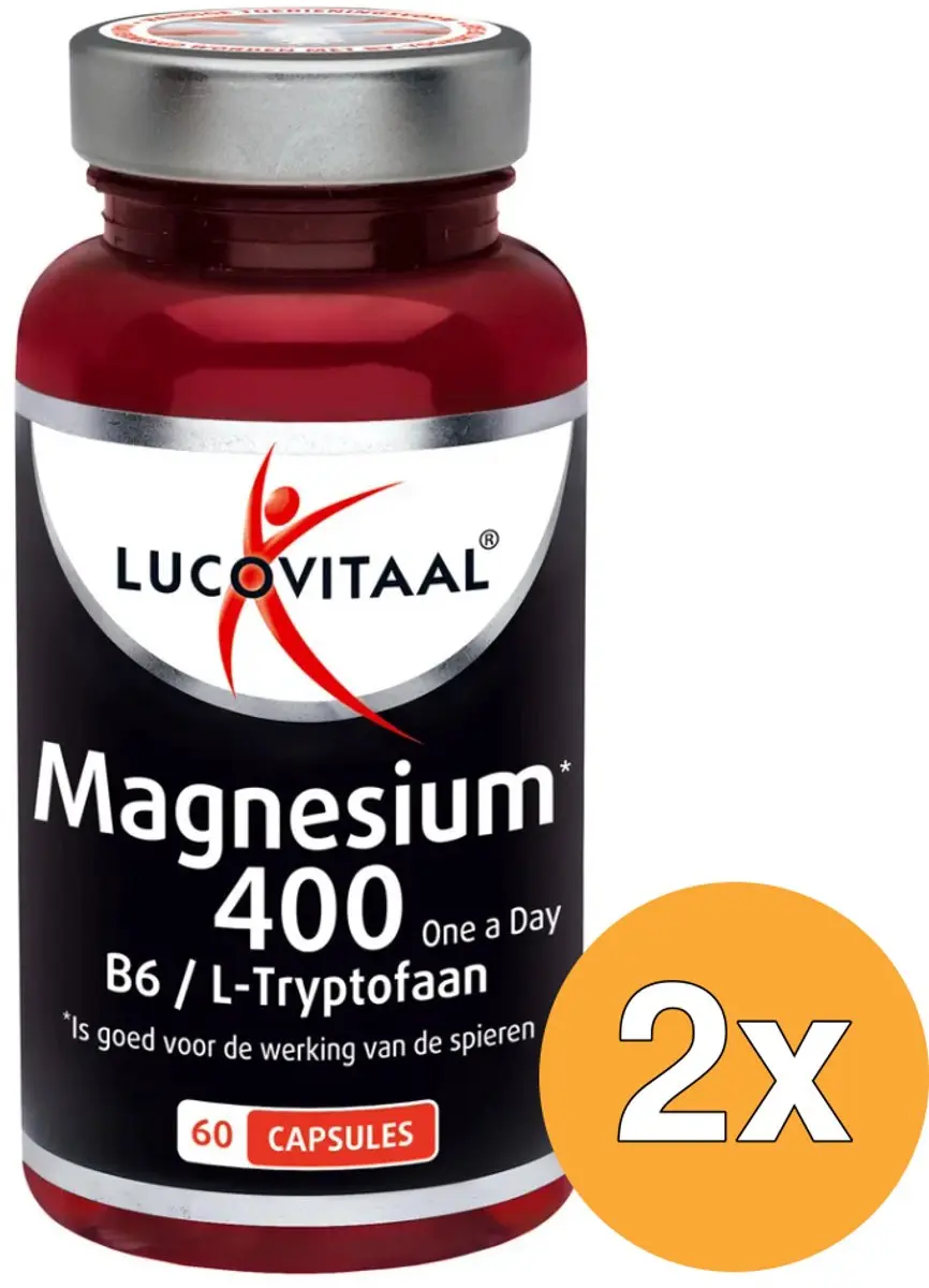 2x Lucovitaal Magnesium 400 Met Vitamine B6 & L-Tryptofaan