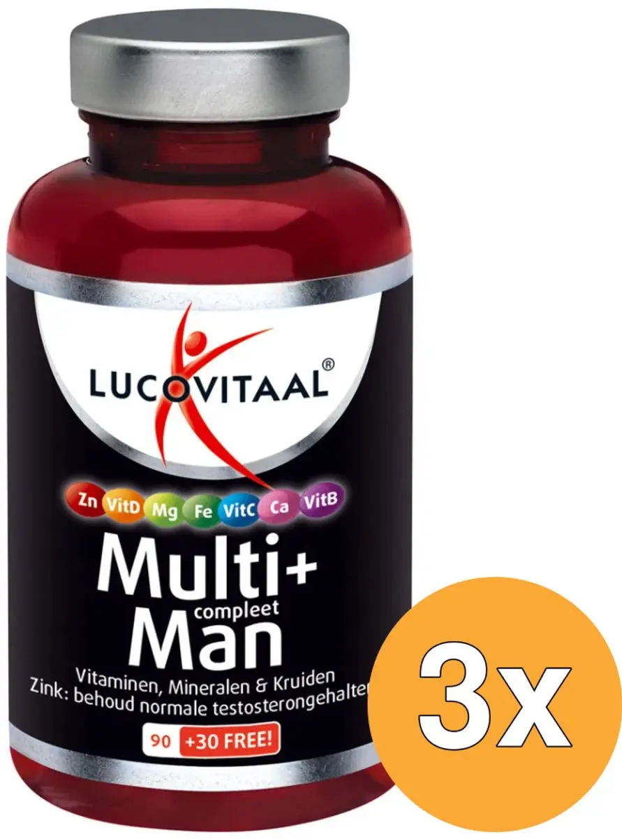 3x Lucovitaal Multivitamine Man (120 tabletten)