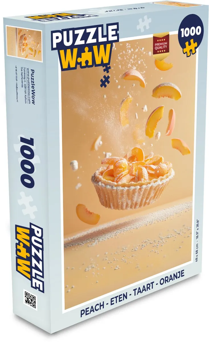 PuzzleWow Peach Taart Legpuzzel 1000 Stuks