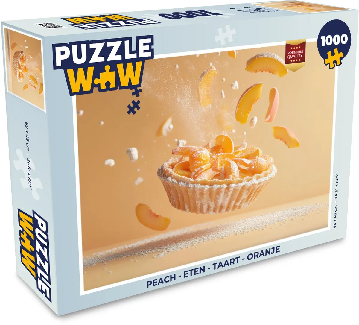 PuzzleWow Peach Taart Legpuzzel 1000 Stuks - Oranje