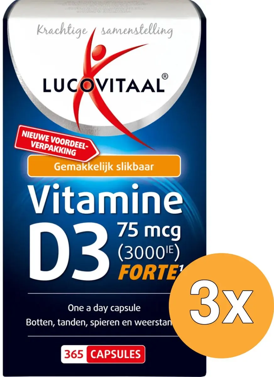 3x Lucovitaal D3 75mcg (365 capsules)