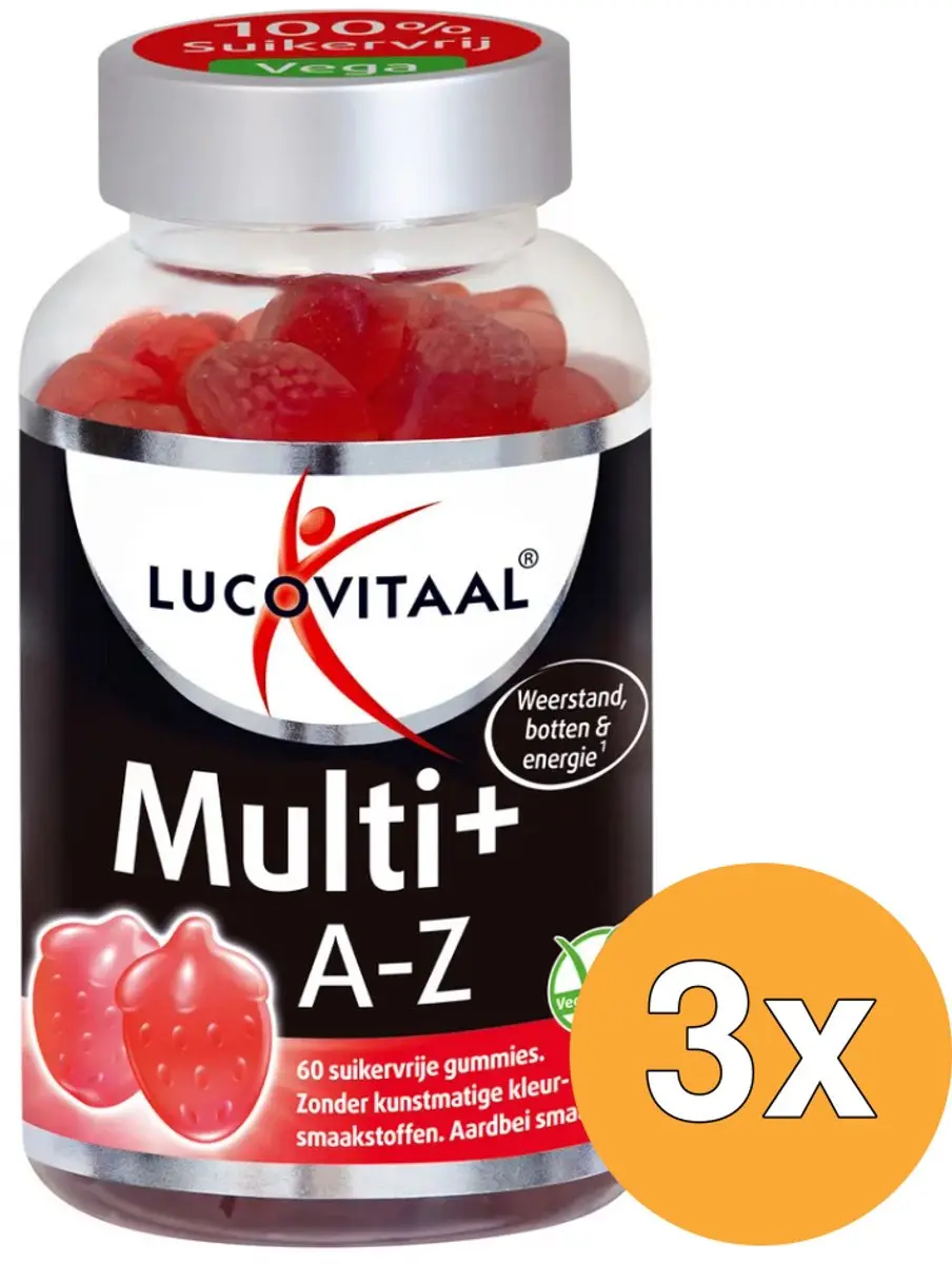 3x Lucovitaal Multi+ A-Z (60 gummies)