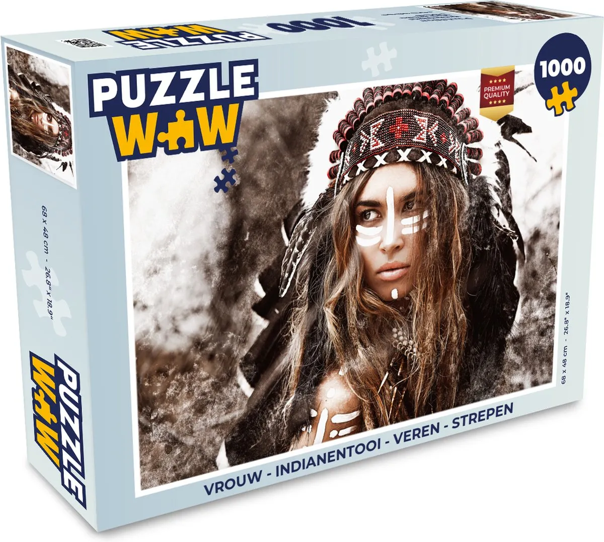 PuzzleWow Indianentooi Legpuzzel 1000 Stuks