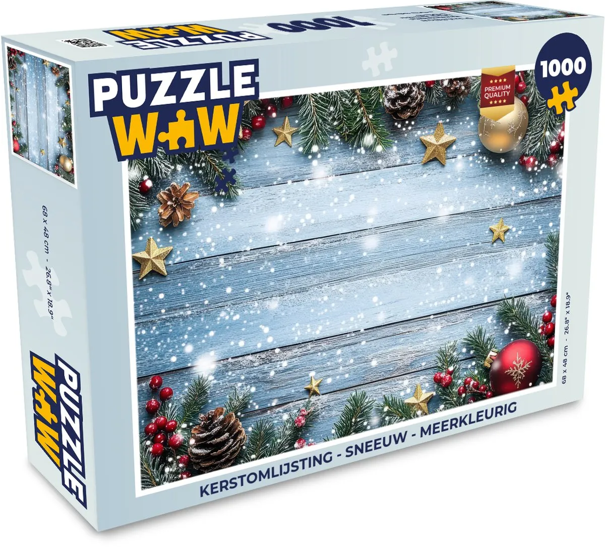 PuzzleWow Kerstomlijsting 1000 Stuks - Meerkleurig