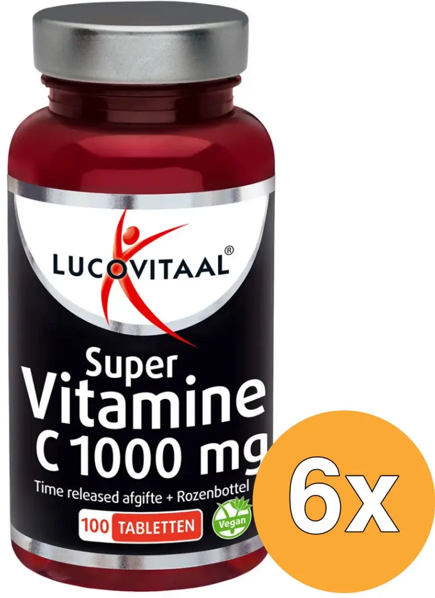 6x Lucovitaal Super Vitamine C 1000mg (100 tabletten)