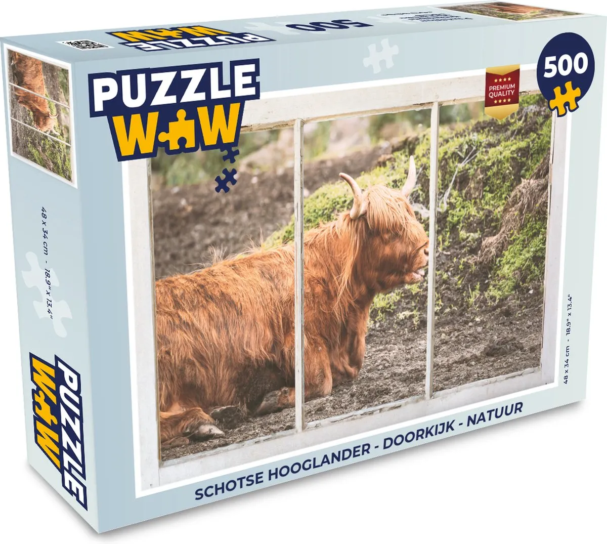 PuzzleWow Schotse Hooglander Legpuzzel 500 Stuks