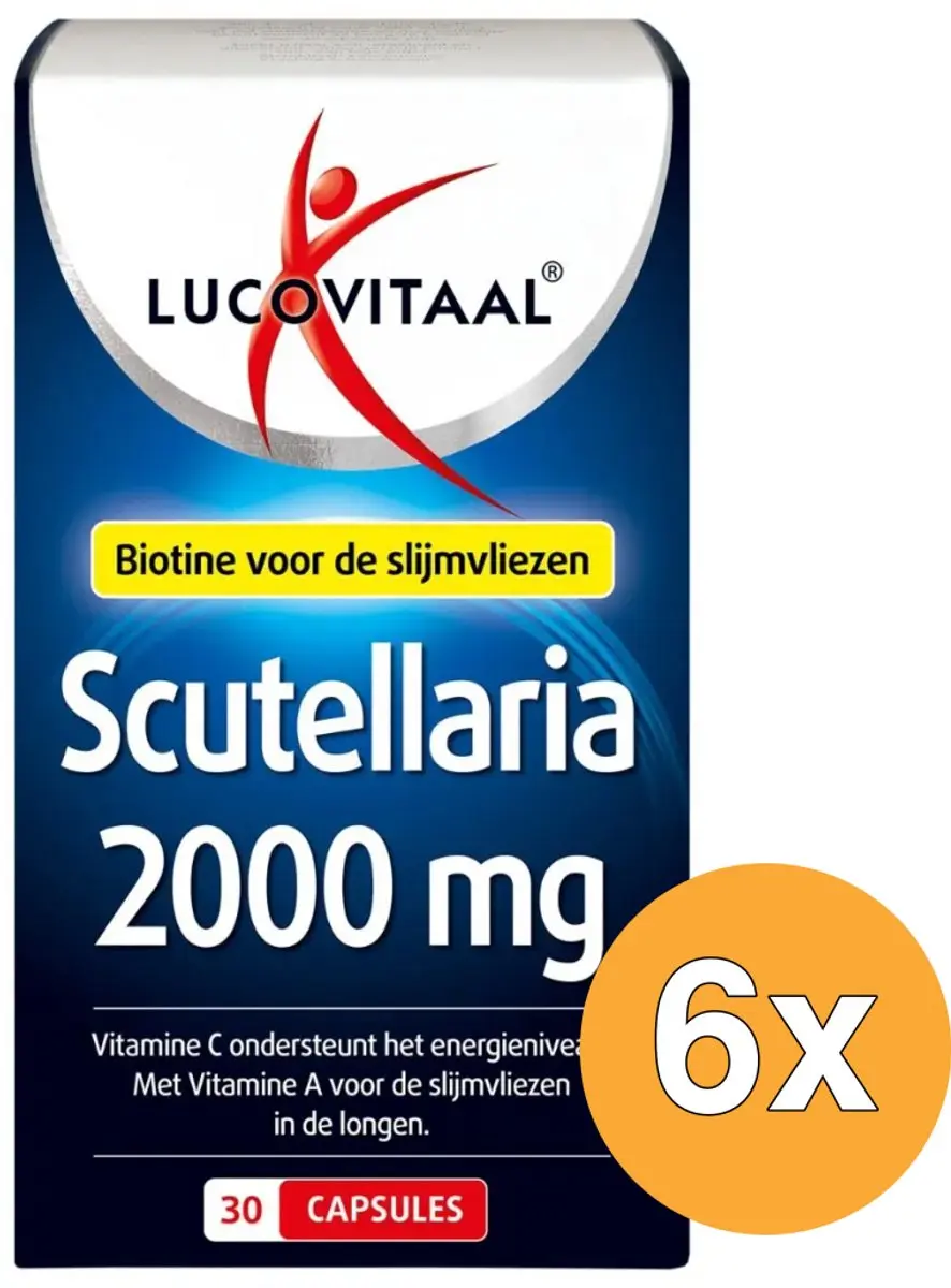 6x Lucovitaal Scutellaria 2000mg (30 capsules)