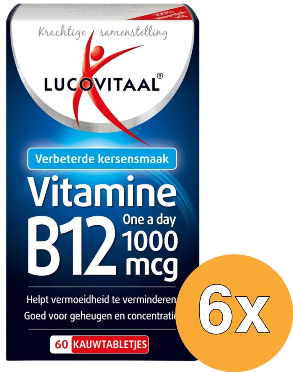 6x Lucovitaal Vitamine B12 1000mcg (60 tabletten)