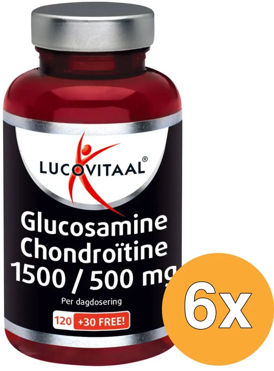6x Lucovitaal Glucosamine Chondroïtine (150 tabletten)