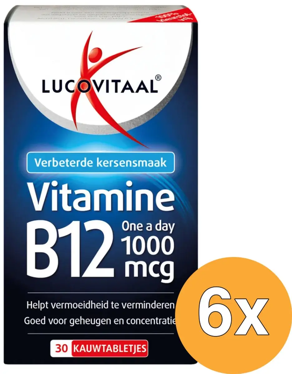 6x Lucovitaal Vitamine B12 1000mcg (30 tabletten)
