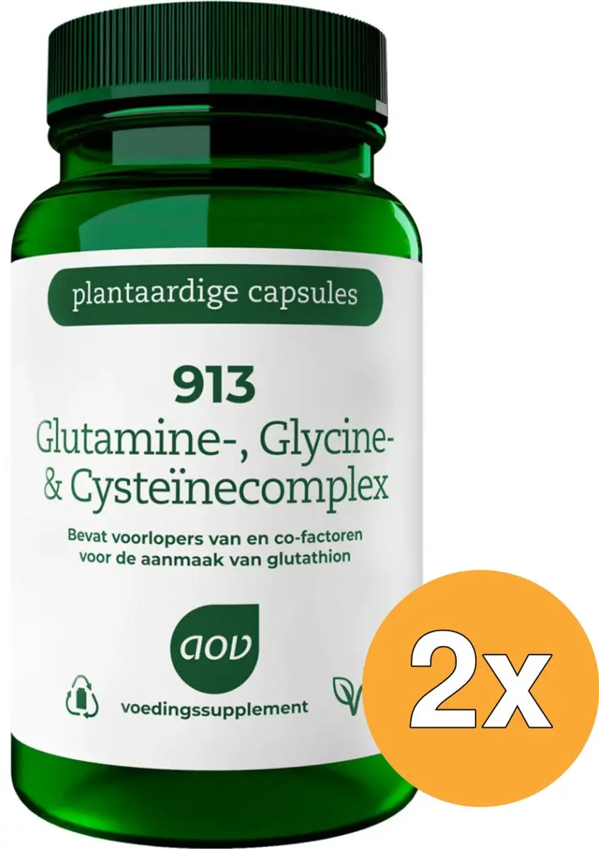 2x AOV 913 Glutamine- glycine & cysteinecomplex (30 vega capsules)