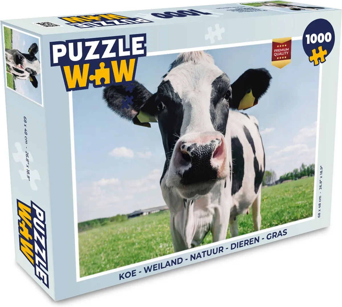 PuzzleWow Koe Weiland Legpuzzel 1000 Stuks