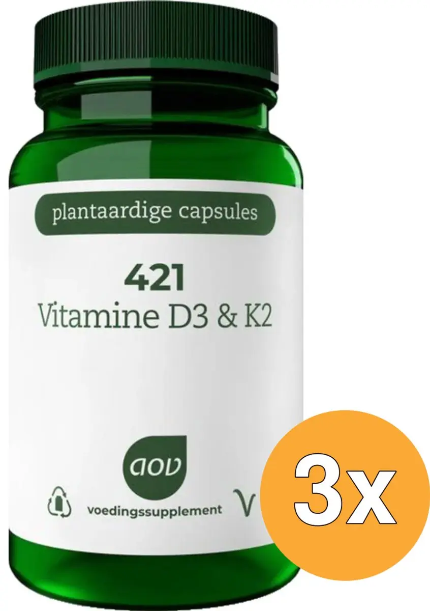 3x AOV 421 Vitamine D3 & K2 (60 vega capsules)