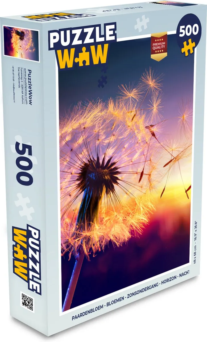PuzzleWow Paardenbloem Legpuzzel 500 Stuks