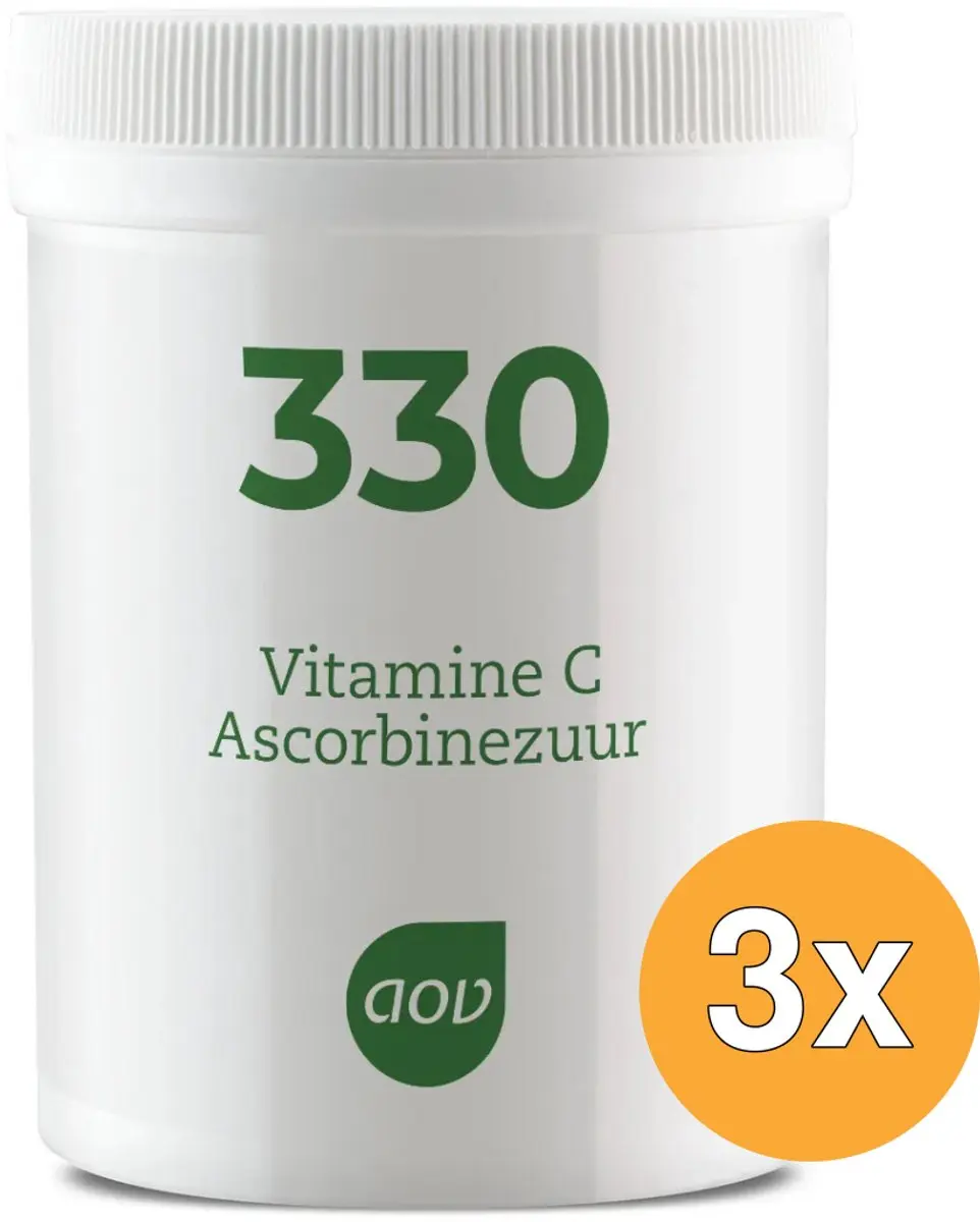 3x AOV 330 Vitamine C ascorbinezuur (250 gr)