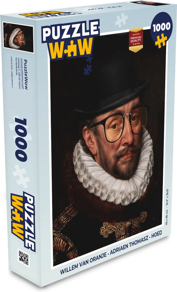 PuzzleWow Willem van Oranje Legpuzzel 1000 Stuks - Multicolor