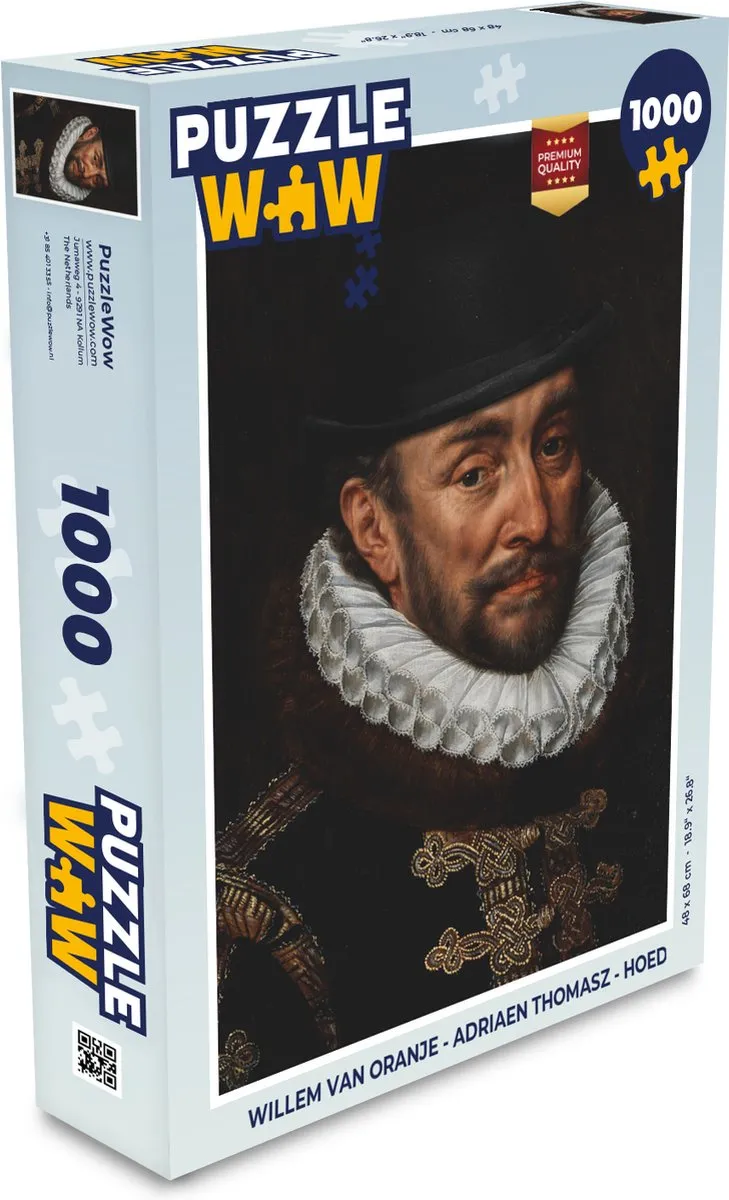 PuzzleWow Willem van Oranje Legpuzzel 1000 Stuks - Multicolor