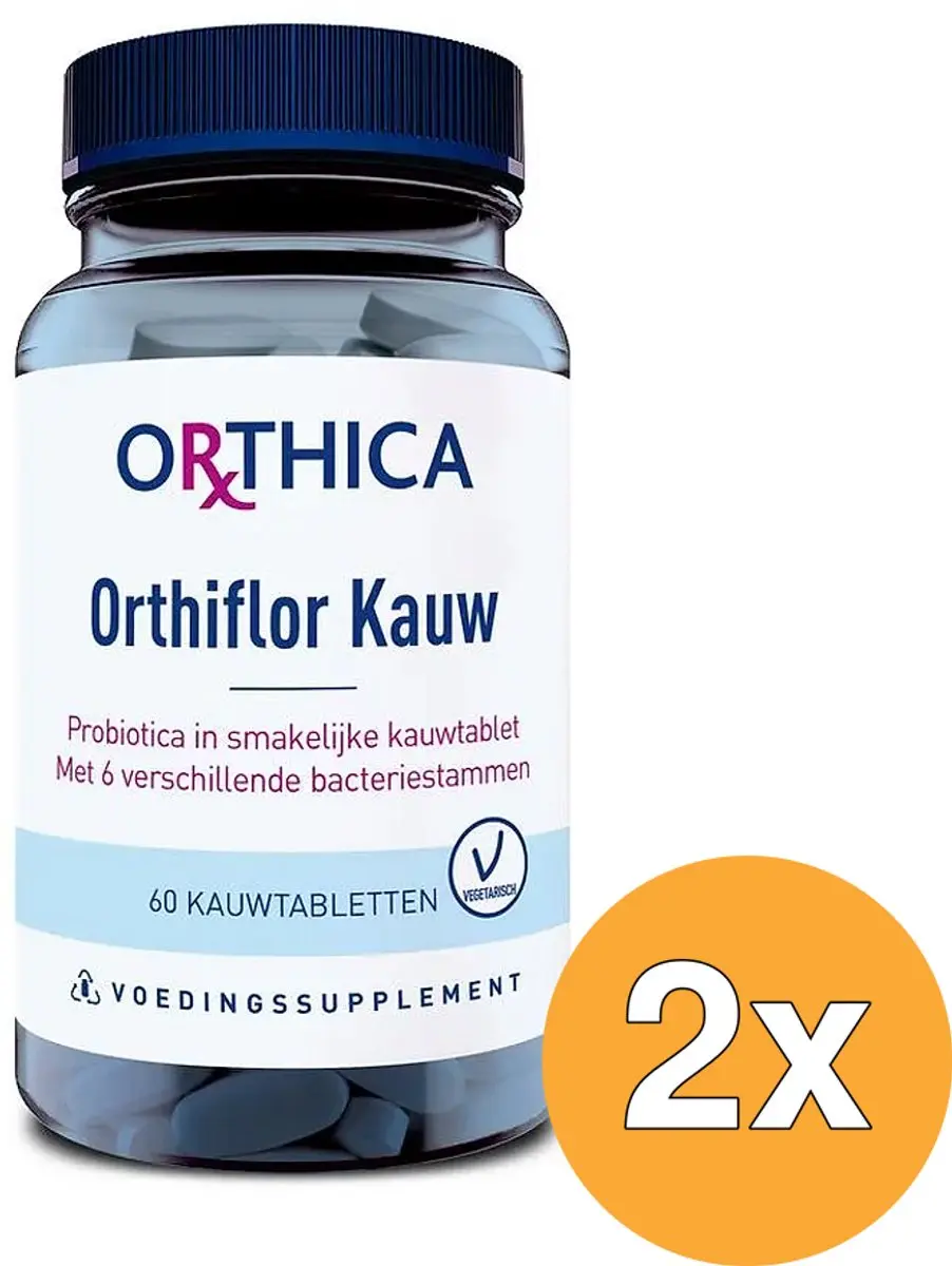 2x Orthica Orthiflor Kauw (60 kauwtabletten)