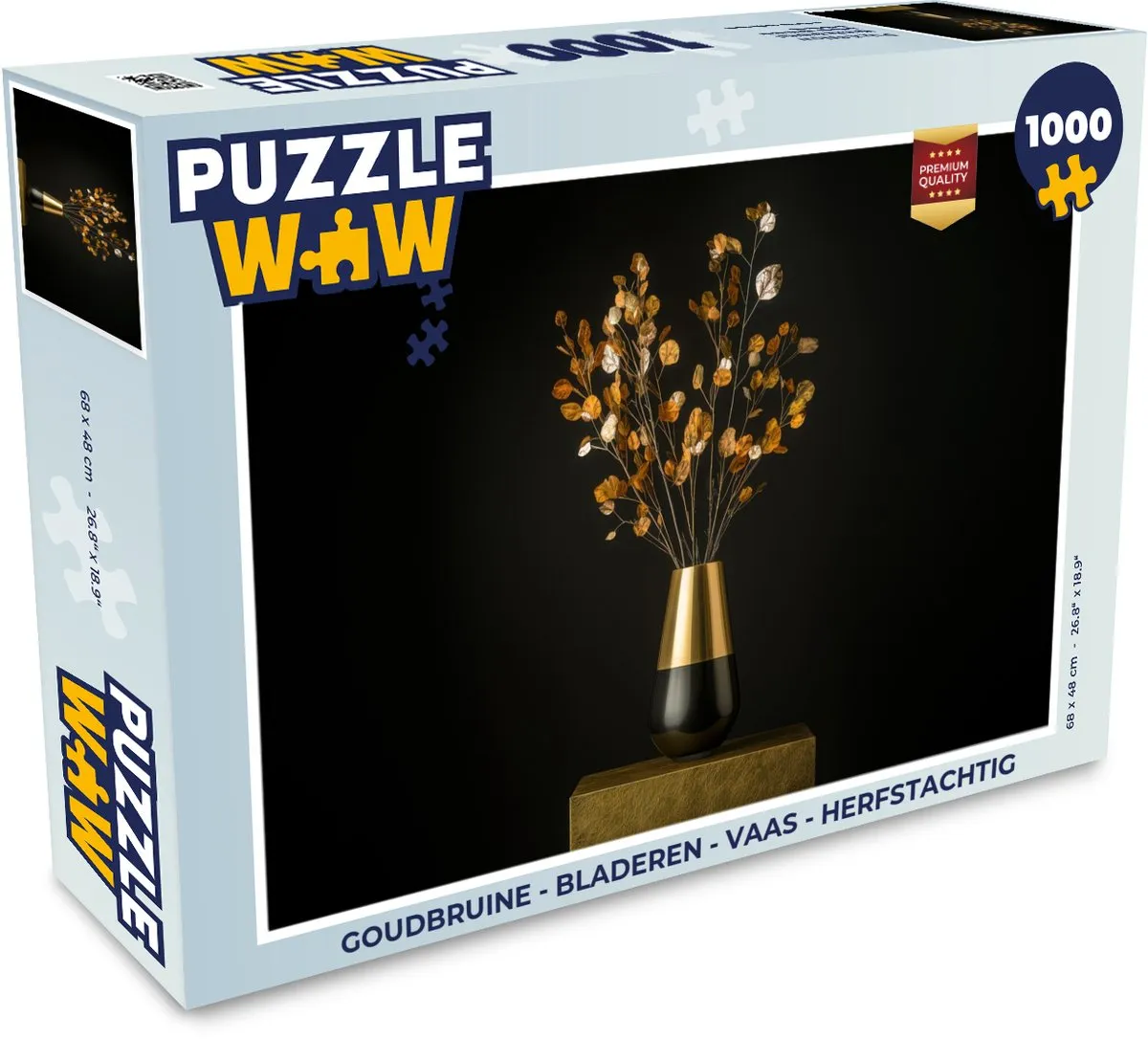 PuzzleWow Herfstachtige Bladeren Puzzel 1000 Stuks - Boeket Bloemen 2