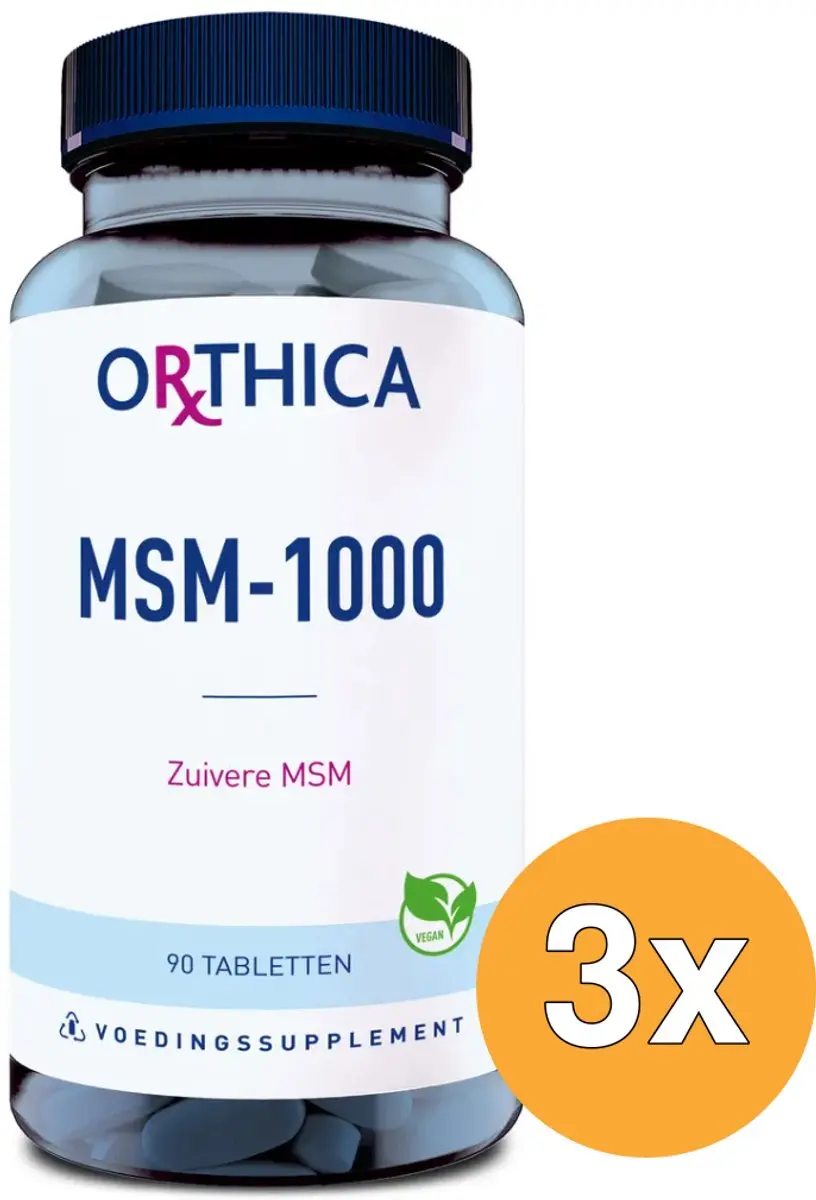 3x Orthica Msm 1000 (90 tabletten)