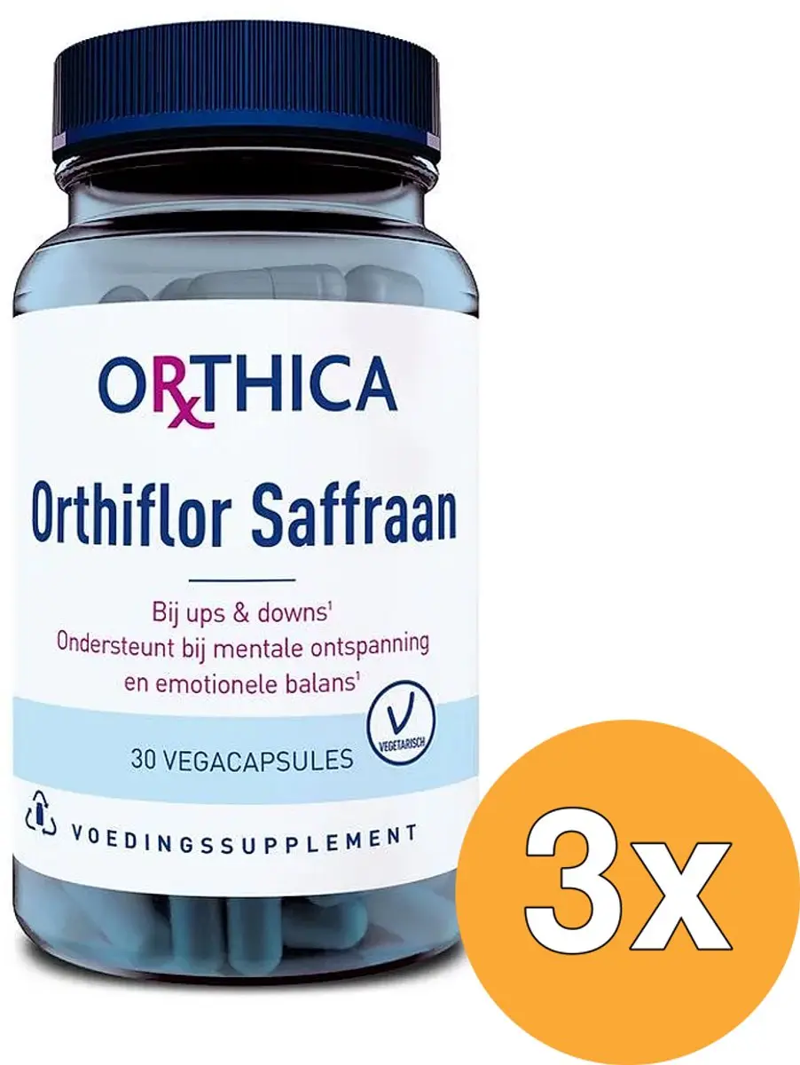 3x Orthica Orthiflor Saffraan (30 vega capsules)