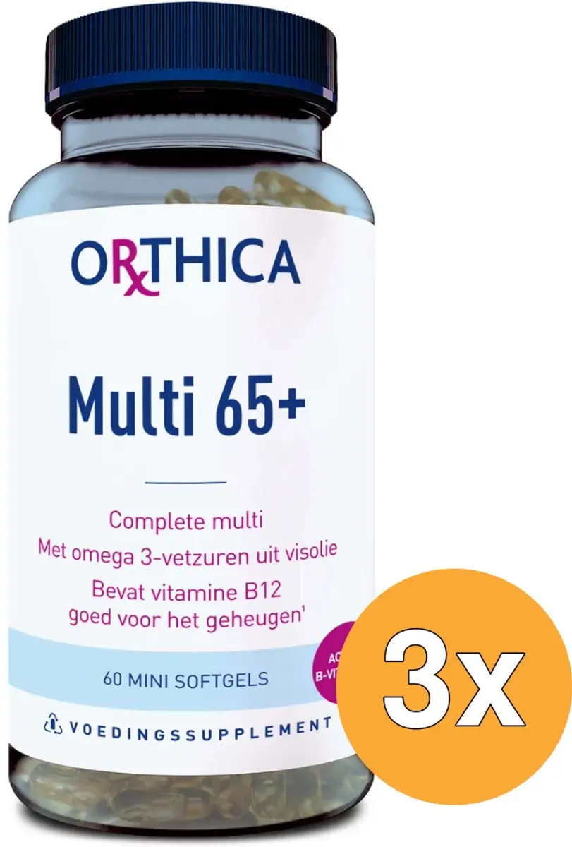 3x Orthica Multi 65+ (60 softgels)