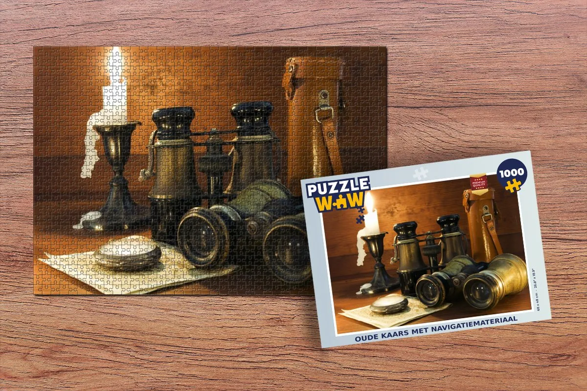 PuzzleWow Legpuzzel Oude Kaars 1000 Stuks - Multicolor