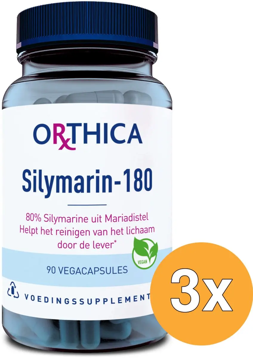 3x Orthica Silymarin-180 (90 vega capsules)