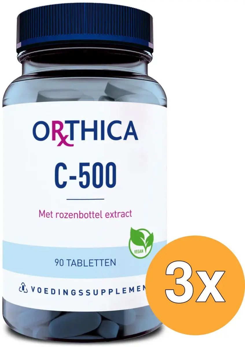 3x Orthica Vitamine C 500 (90 tabletten)